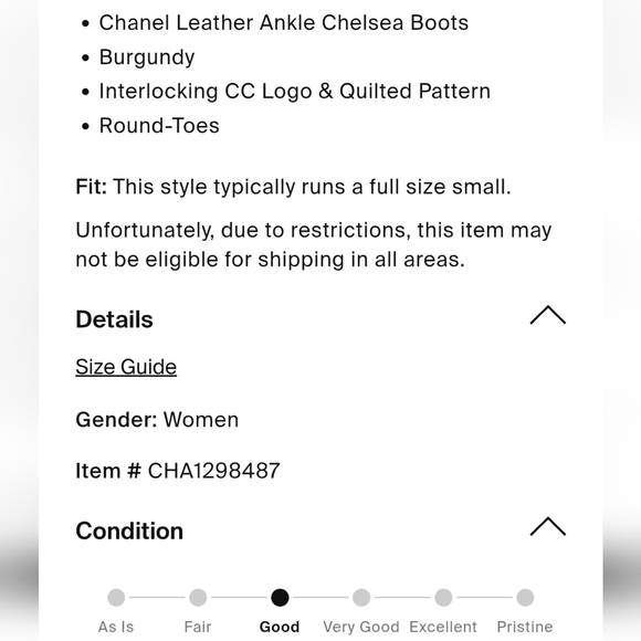 CHANEL Quilted Boots Burgundy & Black Toe Preloved Pristine condition - Picture 9 of 9